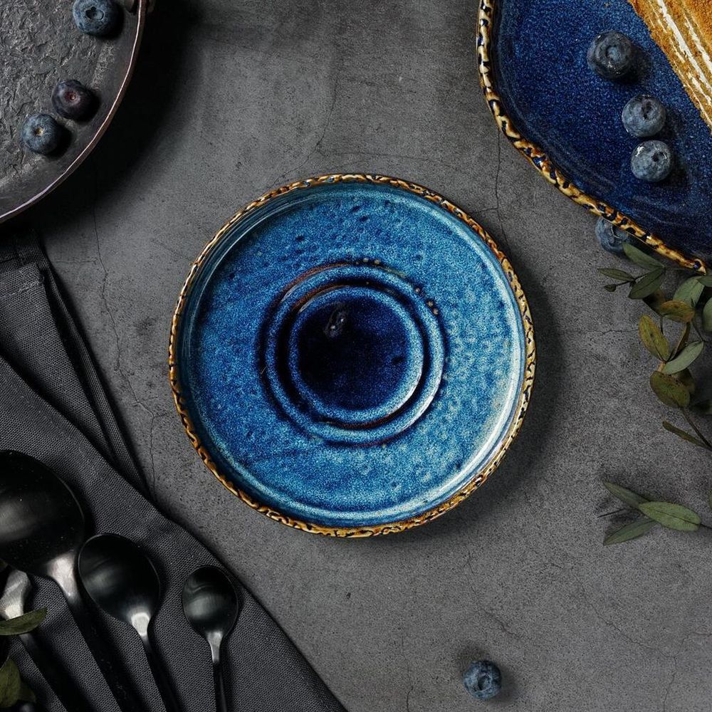 Блюдце d 14,1 см h 2,1 см для чашки арт. 81222289/81222290 Aqua Blue P.L. Proff Cuisine [6]