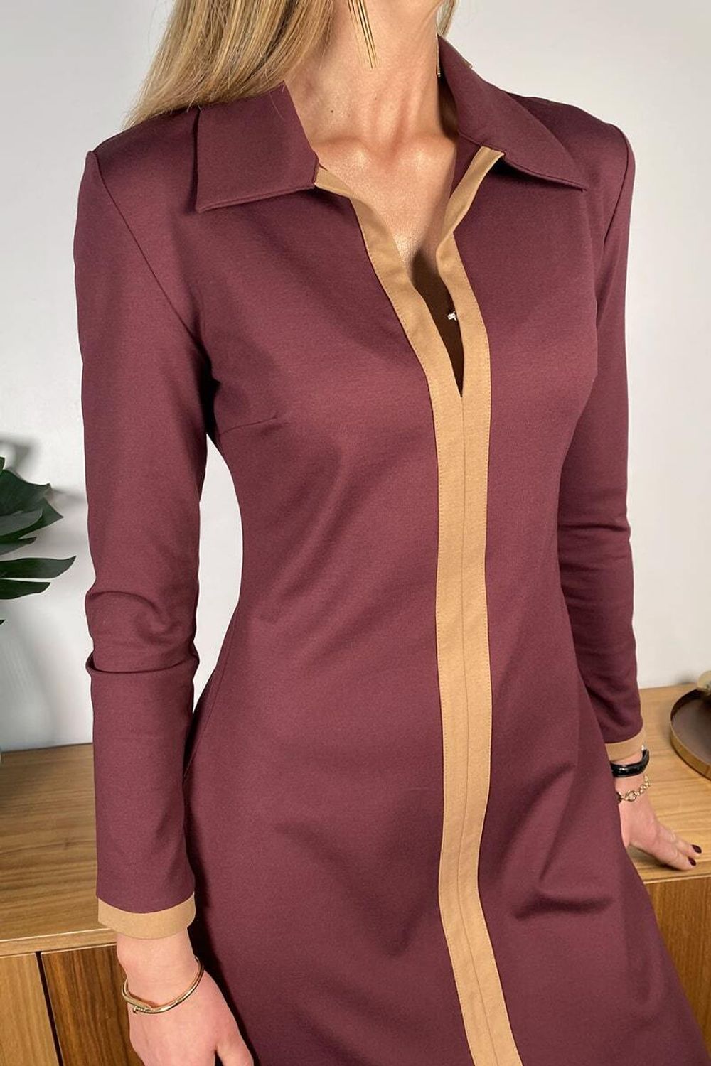 Платье винное джерси (Размер 42,46)