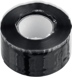 ЗУБР СПАСАТЕЛЬ 25 мм х 3 м, 12 Атм, 30 000 В, черная, силикон, самослипающаяся аварийно-ремонтная изолента, Профессионал (12381-2)