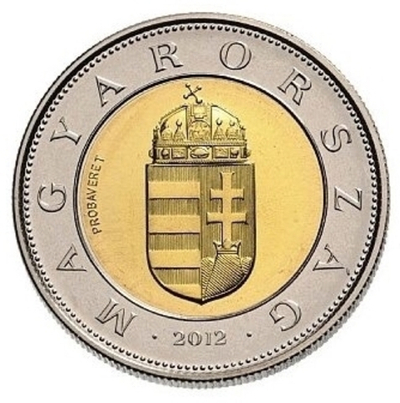 ВЕНГРИЯ, 2012, 100 FORINT [ПРОБНАЯ МОНЕТА (PROBAVERET)] [БИМЕТАЛЛ]