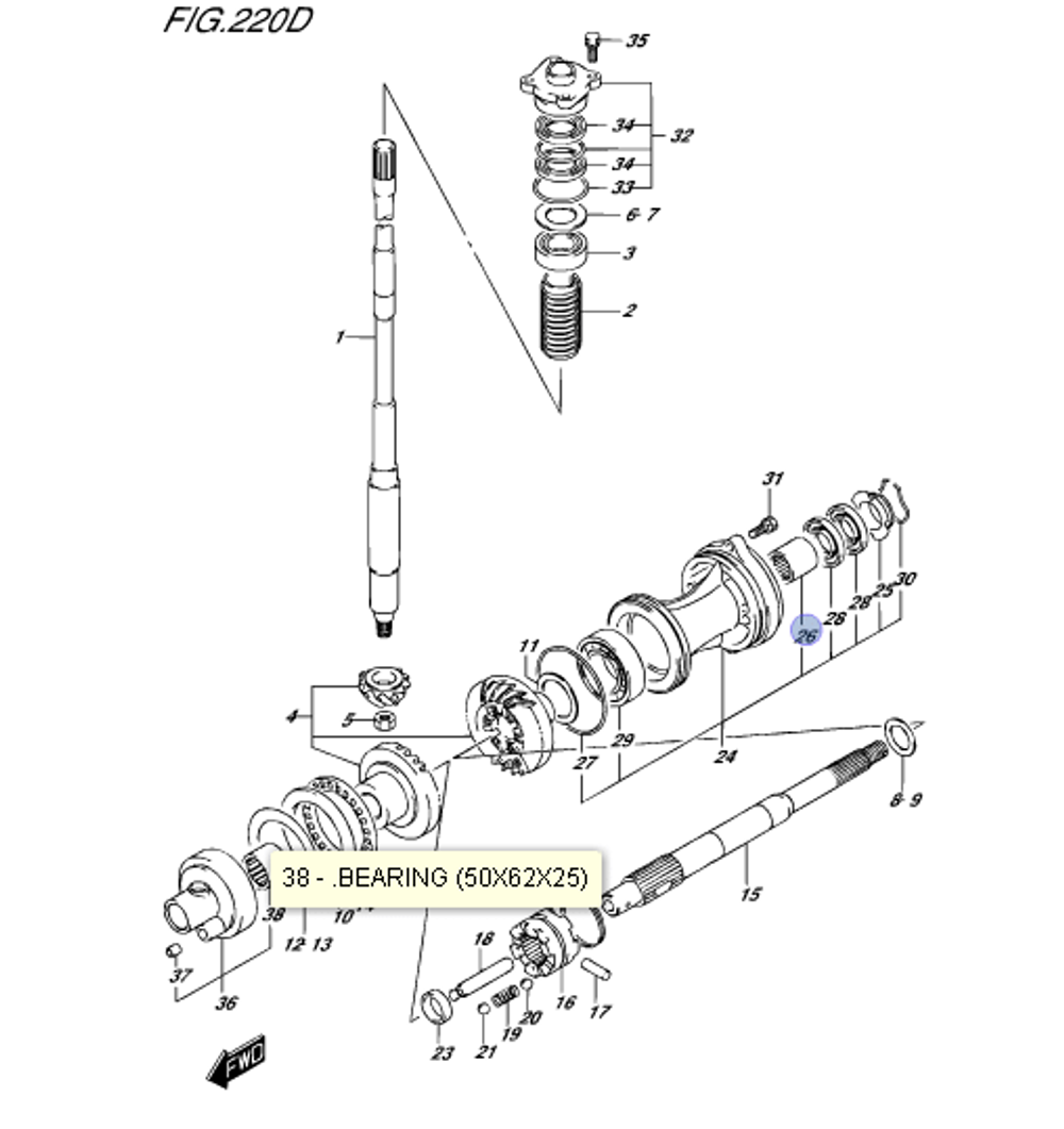 Подшипник Suzuki DF90-DF140