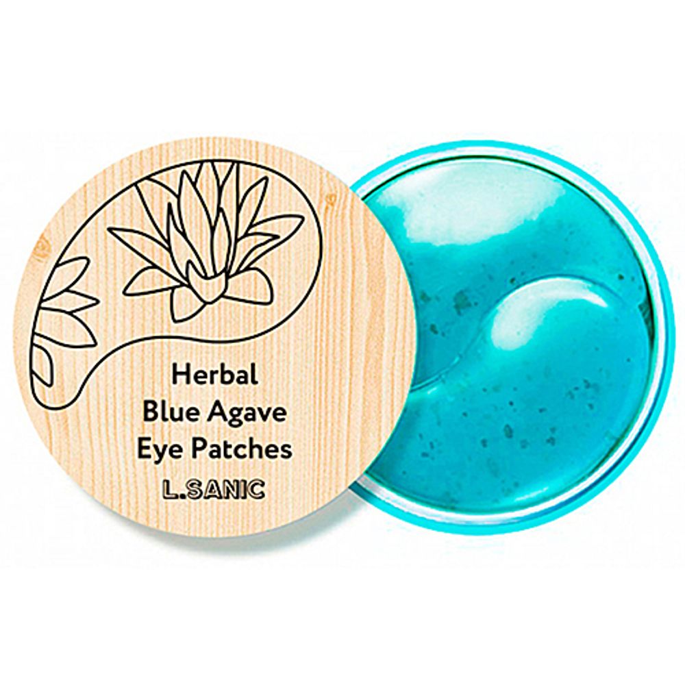 L&#39;Sanic Патчи гидрогелевые с экстрактом голубой агавы - Herbal blue agave hydrogel eye patches, 60шт