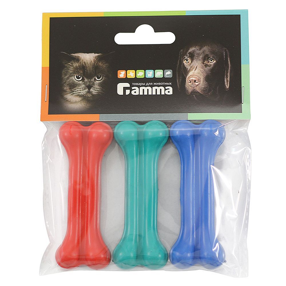Игрушка Gamma Кость литая №1 для собак из каучука 7,5см (Цена за 1 шт)