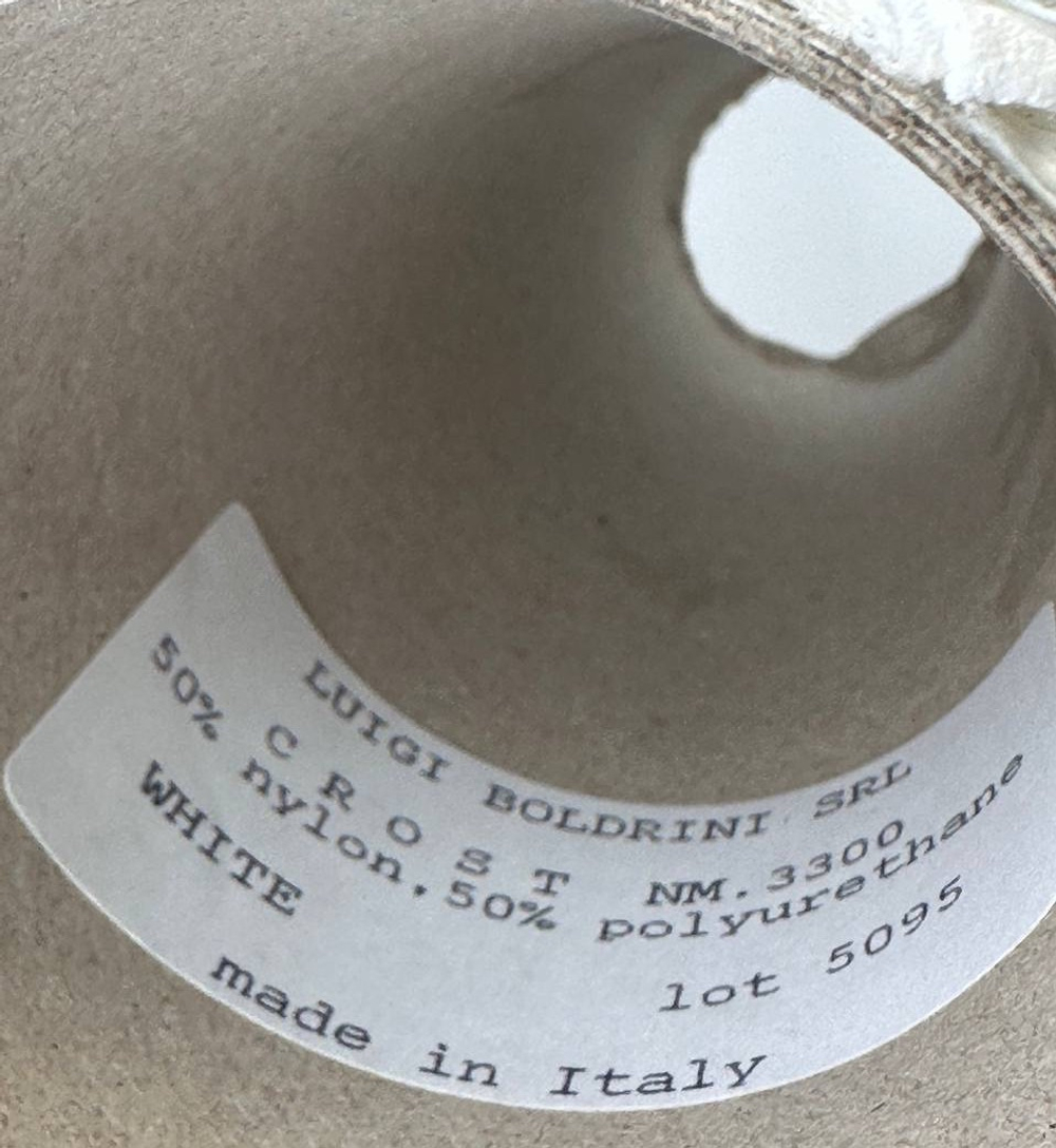 CROST - Luigi Boldrini SRL; 50% нейлон, 50% полиуретан; 330м/100гр; цвет: белый; S714