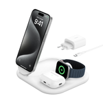 Складная зарядная станция MagSafe Belkin BoostCharge для iPhone, Apple Watch и AirPods (Qi2) (WIZ029, EU) Беспроводная зарядка: Qi 15 Вт, Qi 5 Вт, магнитное крепление для быстрой зарядки Apple Watch (Qi 5 Вт). Проводная зарядка: нет. Сертификации MFi и Qi