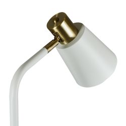 UML-T700 E27 WHITE Торшер напольный под лампу Е27. 40W. с регулировкой наклона. Механический выключатель. Белый. ТМ Uniel