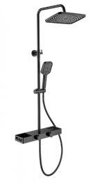 Душевая система WONZON & WOGHAND Shelf WW-B3552-MB черный матовый