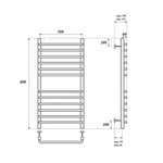 Полотенцесушитель электрический Point Нептун премиум PN09158SE П12 500x800 левый/правый, хром
