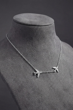 Серебряное колье "Самолеты"
