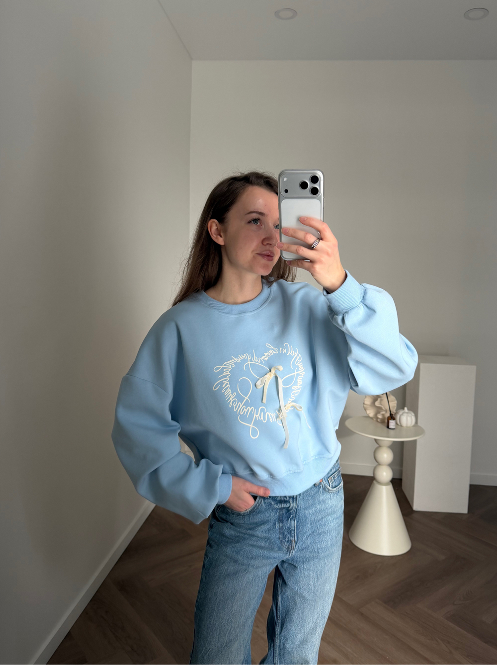 Свитшот Купидон голубой