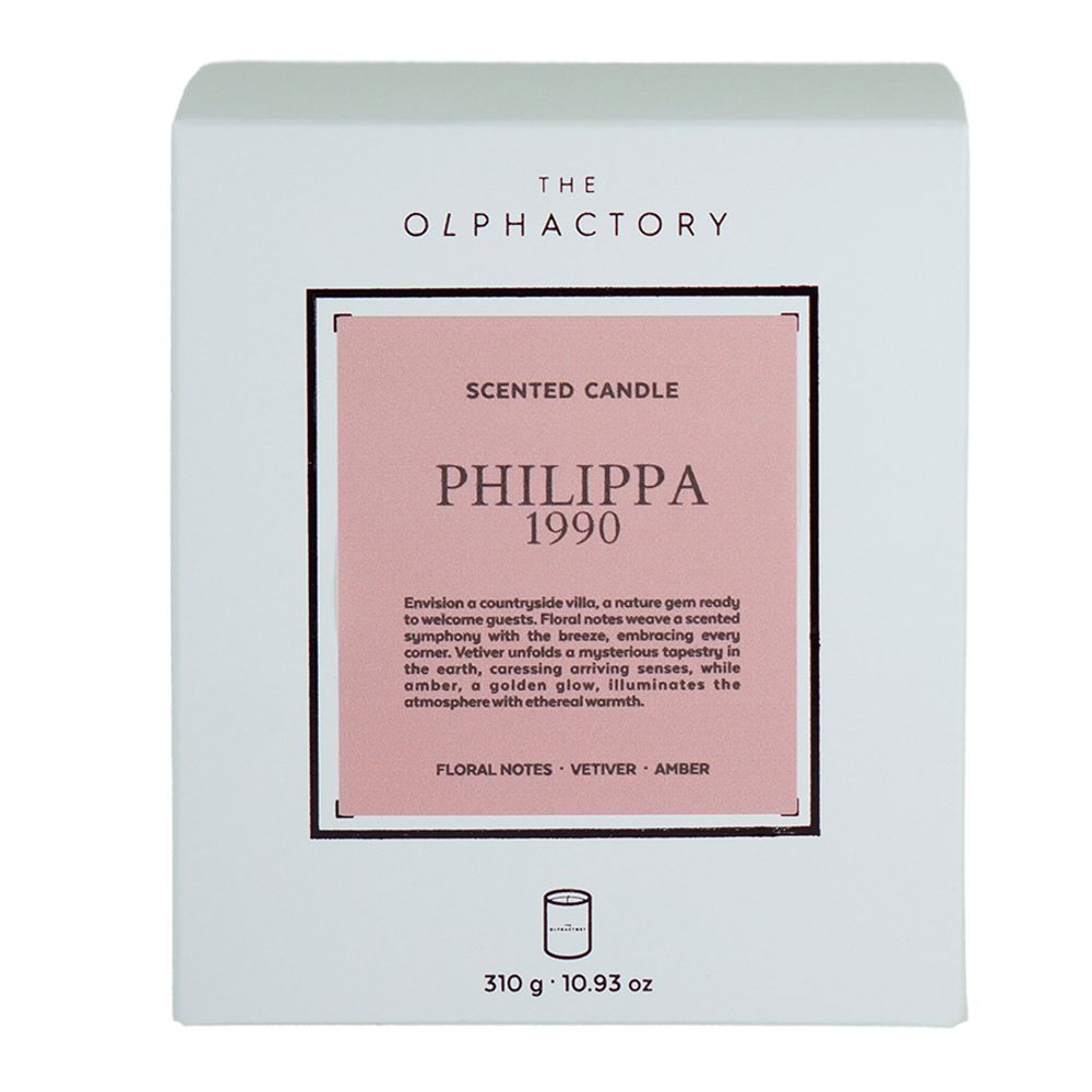 Свеча ароматическая The Olphactory, White Insignia, Philippa 1990, 60 ч