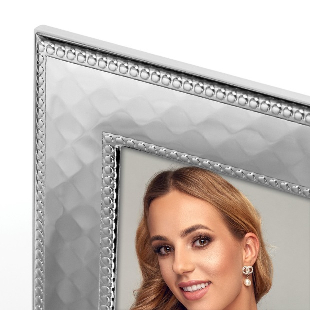ZEP B18668W 15x20 Assisi White SILVER PLATED металл с посеребрением ф/рамка