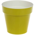 Кашпо для цветов пластиковое 3,5л d-20см «Порто» со вставкой фисташковый