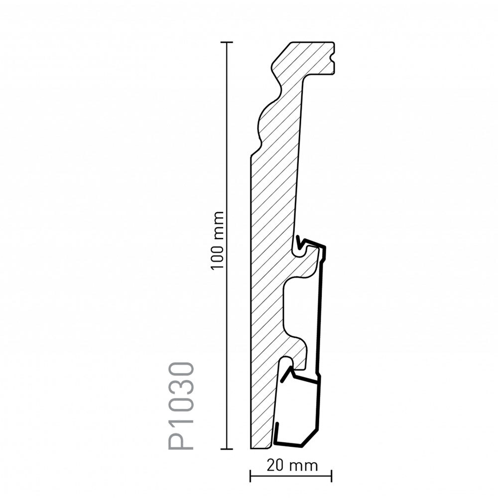 Плинтус Arbiton Vega P1030 Белый под покраску