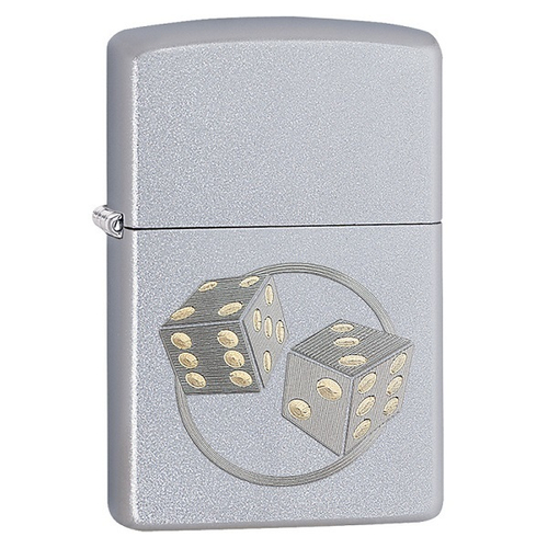 Зажигалка серебристая матовая Zippo Classic с покрытием Satin Chrome
