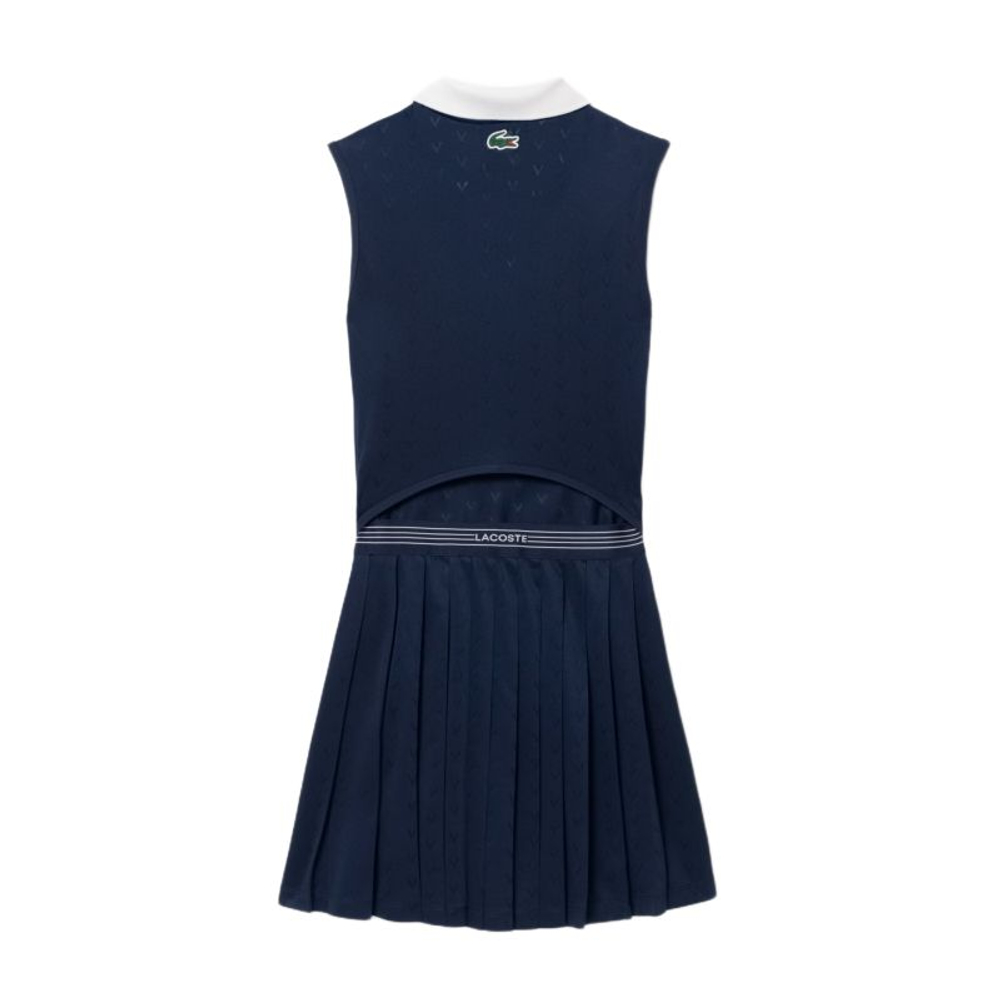 Теннисное платье Lacoste Ultra Dry Tennis Heritage with Liner - navy blue/navy blue