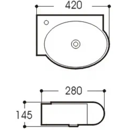 Раковина Aquatek 42 L AQ5303-00 Белая