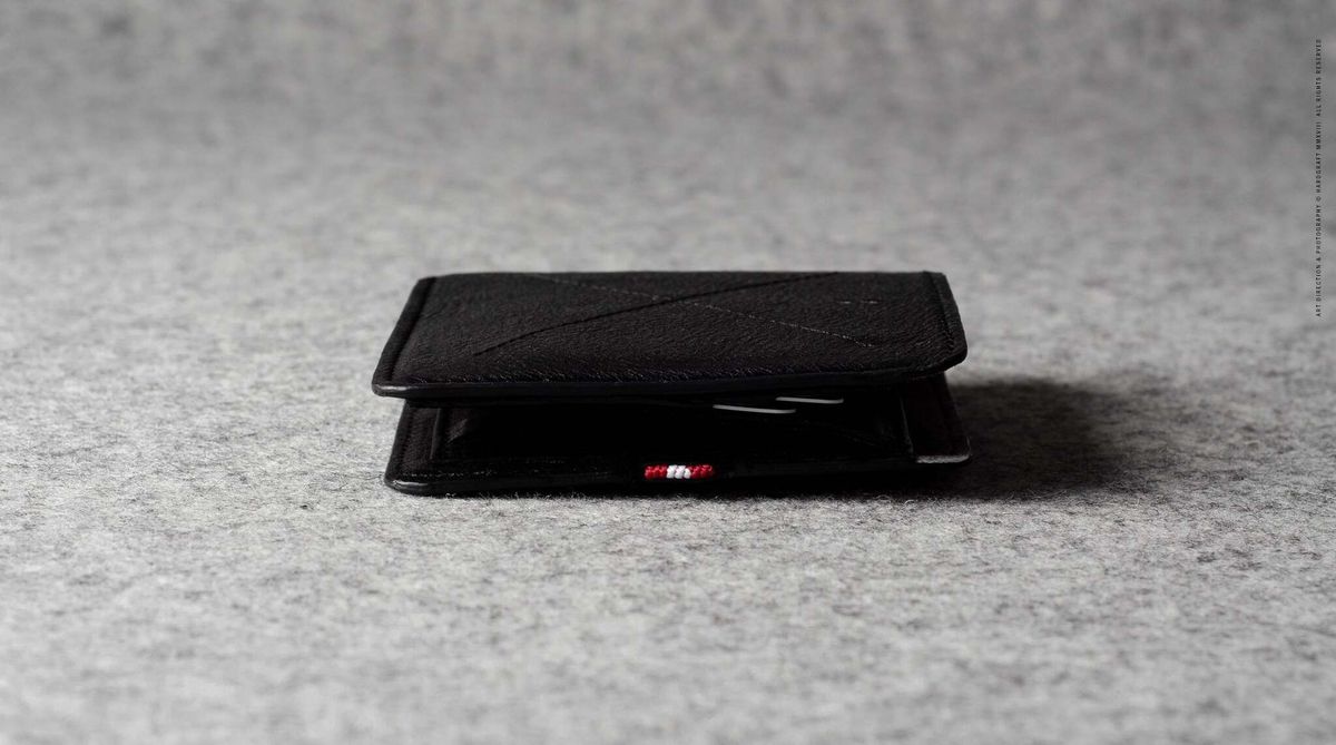 Hard Graft Cash Card Coin Wallet Coal — кошелёк из кожи
