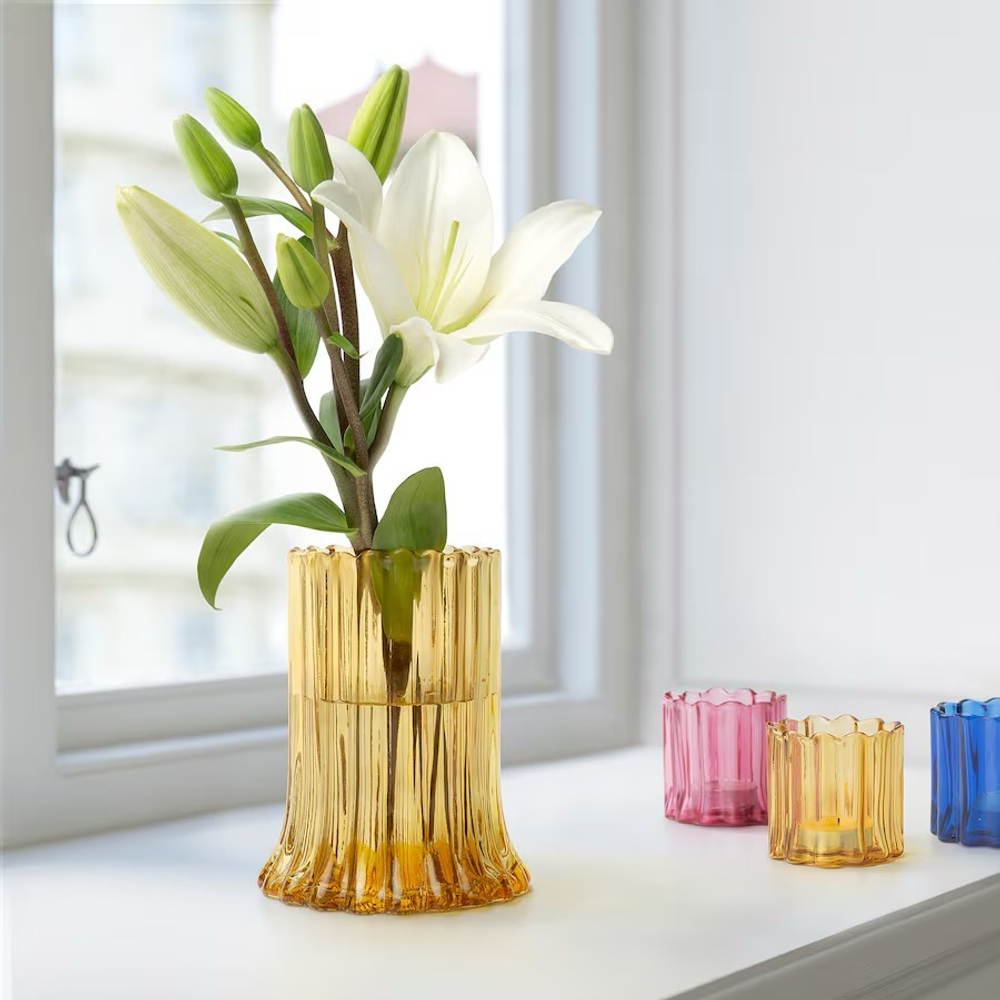 AROMATISK АРОМАТИСК Ваза 14 см, желтая