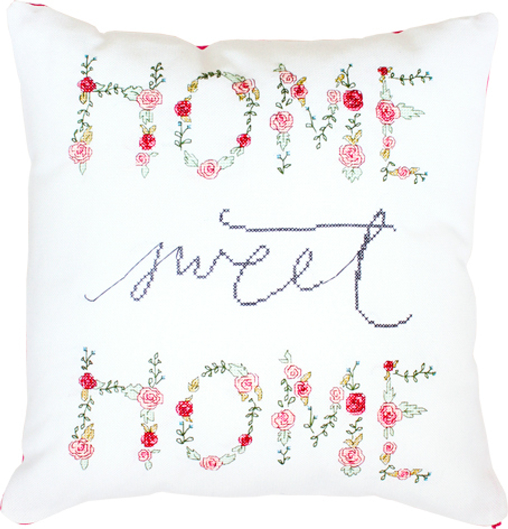Набор для вышивания подушка "Home sweet home", 40 х 40 cм (10013210/150917/0005844/1_Молдова)