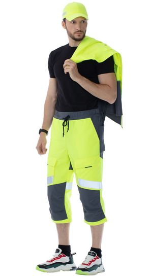 Брюки сигнальные "Блазар" (лимон/т.серый)