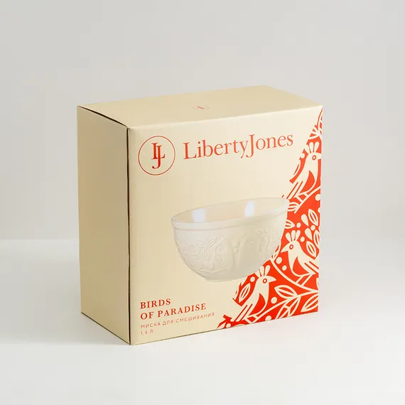 Миска для смешивания birds of paradise, 1,5 л, кремовая