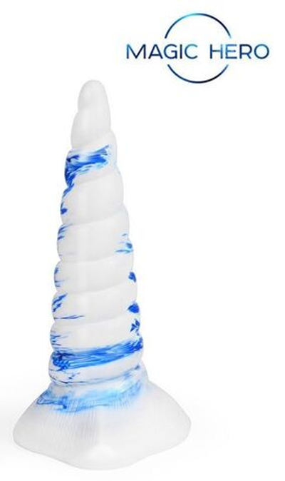 Фантазийный спиралевидный фаллоимитатор - 20 см.