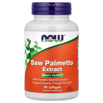 NOW Foods, экстракт серенои, с маслом из семян тыквы и цинком, 160 мг, 90 капсул
