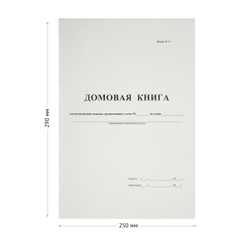 Домовая книга А4, 16л., на скрепке, блок офсетный, OfficeSpace