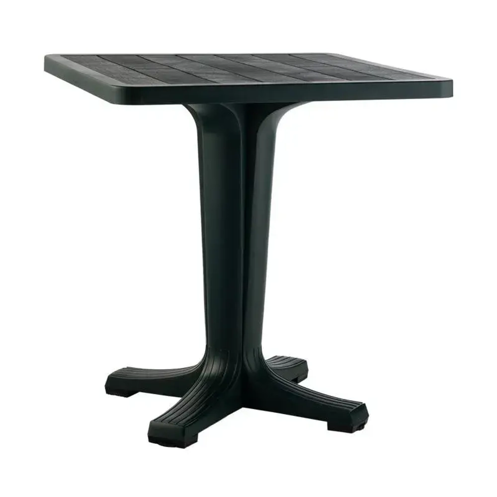 Стол Прованс квадратный 70см 1 ножка темно-зеленый 700х700х720мм