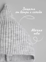 Чепчик детский вязаный на завязках