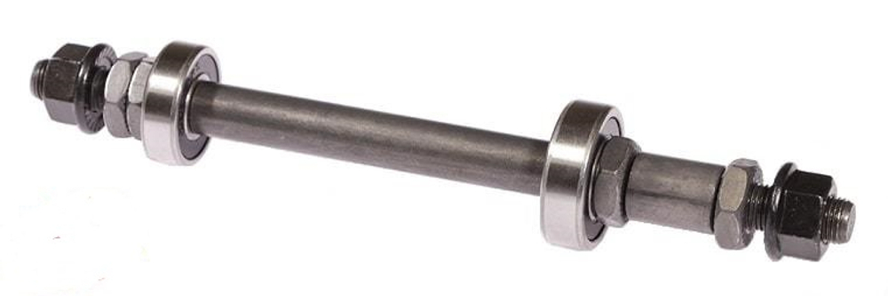 Ось заднего колеса, "МТВ", черная, с пром.подшипником, L:3/8"x175mm, подшипник 6200 3052711-6