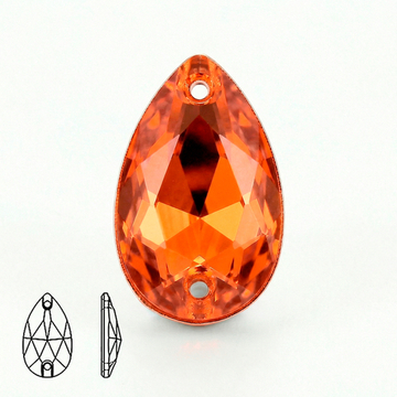 Стразы пришивные из стекла, цвет Hyacinth, форма Teardrop / Pear