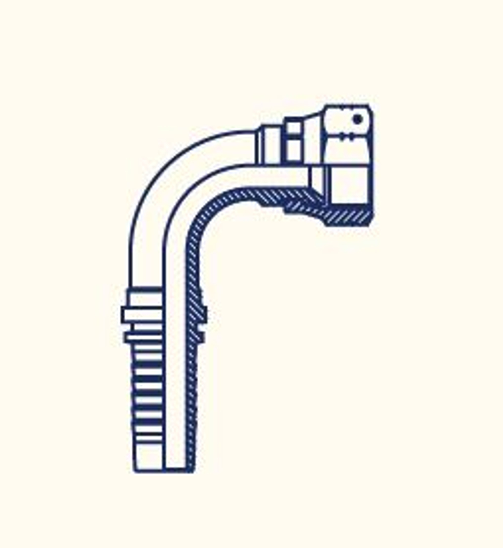 Фитинг DN 12 DKI (Г) 20x1.5 (90) (накидная гайка)