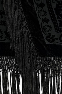 ZARA БАРХАТНАЯ ЮБКА С БАХРОМОЙ — ZW COLLECTION LIMITED EDITION, ЧЕРНЫЙ