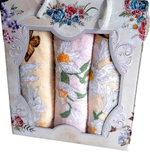 Набор из 3-х махровых полотенец в подарочной упаковке, 100% хлопок, Китай.