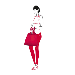 Сумка mini maxi shopper red