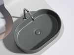 Умывальник чаша накладная овальная (цвет Темный Антрацит Матовый) Element 608x385x122мм