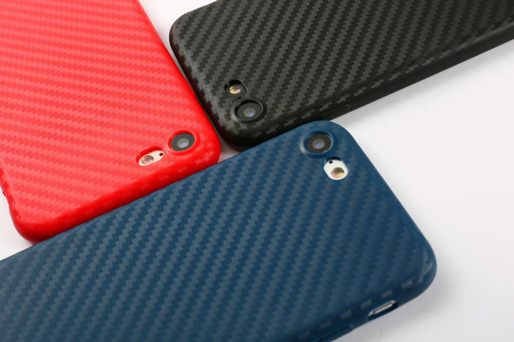 Чехол пластиковый "карбон" (мягкий) для IPhone 6/6s/6 PLUS/6s PLUS/7/7Plus