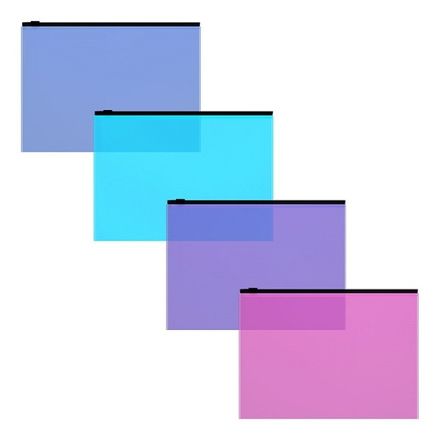 Папка на молнии С6 Erich Krause Fizzy Vivid, 180 мкм. ассорти
