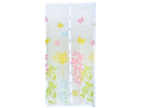 Сетка VETTA дверная антимоскитная на магнитах 100*210см белая "бабочки" в коробке