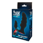 Черный анальный вибростимулятор 12,9см с пультом ДУ Bior Toys Sex Expert SEM-55238