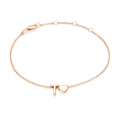 Браслет «Буква Т» из красного золота