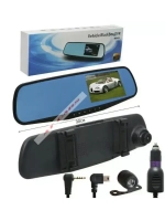 Автомобильный видеорегистратор с камерой заднего вида / зеркало регистратор в авто / мини камера