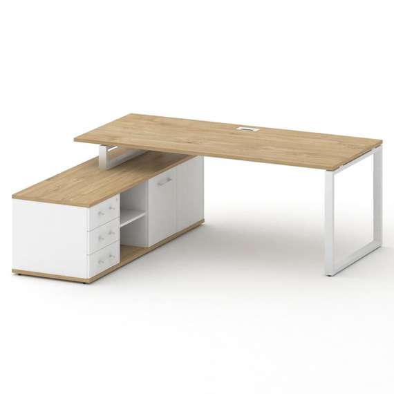 Шифт Стол руководителя с опорной греденцией , левый SK.SRG-200.P (L) 2000*1800*753