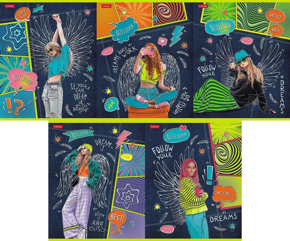 Тетрадь А5 48л. клетка, на скобе "Street Style" (Хатбер)