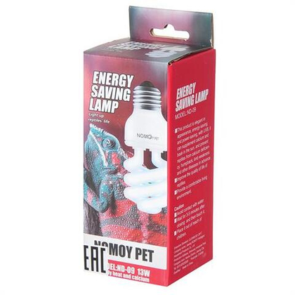 NOMOYPET Лампа ультрафиолетовая для рептилий UVB 10.0 Compact E27, 13Вт