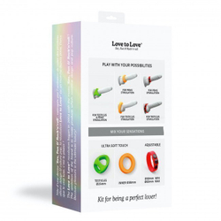 Набор эрекционных колец Love to Love KIT NEON RING, 3 шт