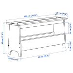 Скамья садовая - IKEA PERJOHAN, 45х100 см, бежевый, ПЭРЙОХАН ИКЕА