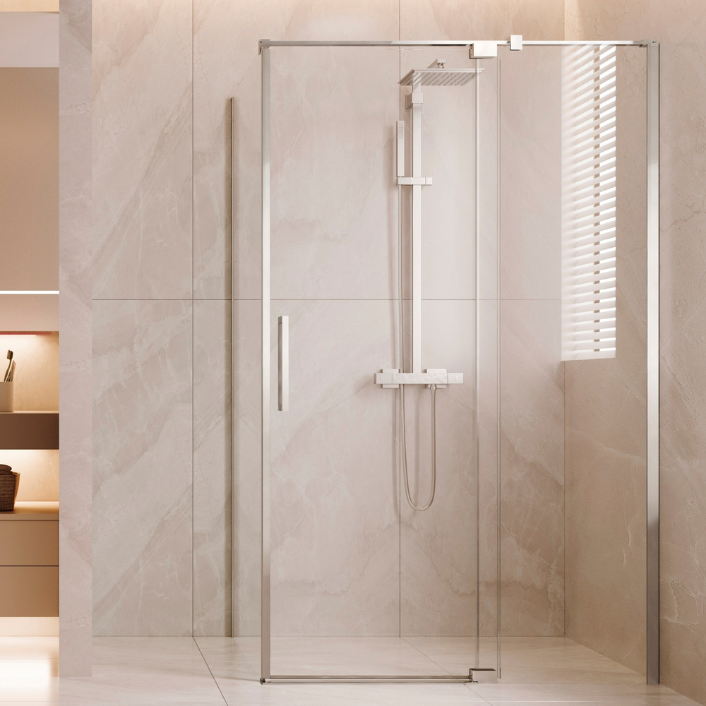 Душевой уголок Экстенза (Extenza) Vincea VSR-4EX101110CL, 1000/1100*1000, хром, стекло прозрачное